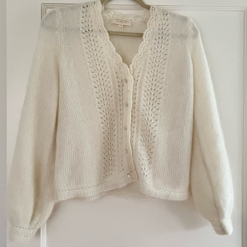 Sezane cardigan Angelie ecru XS
